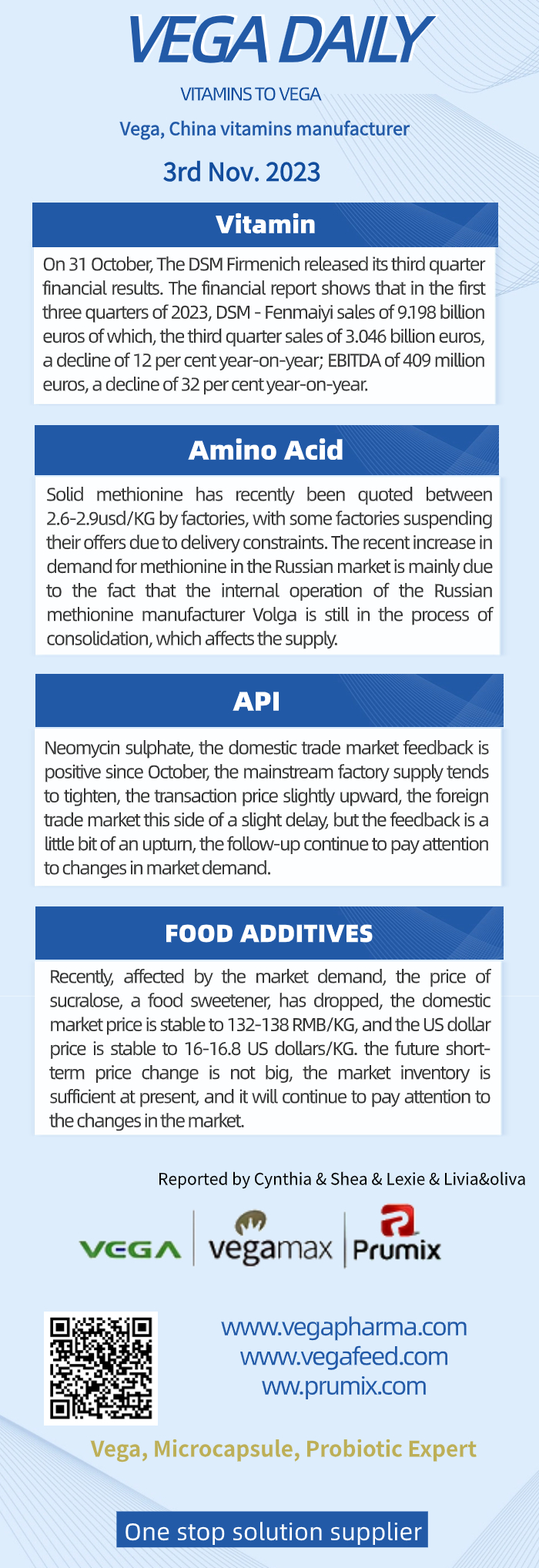 Vega Daily Dated on Nov 3rd 2023 Vitamin  Amino Acid API Food Additives.jpg